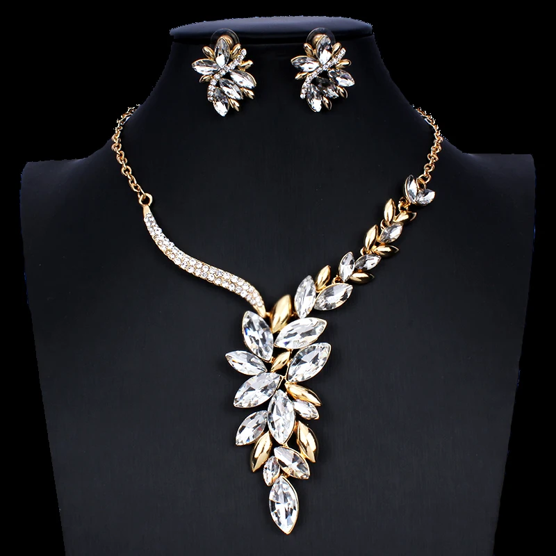 jiayijiaduo Bridal Jewellery Sets for Women Wedding Crystal Necklaces Earrings Dresses Accessories Gifts new | Украшения и