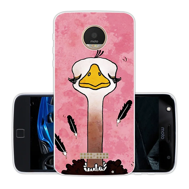 Мягкий Тонкий силиконовый чехол для Motorola Moto Z Play X 4 XT 1635-03 XT1635 Pink |