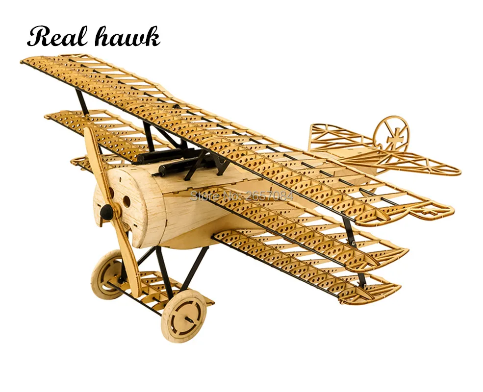 Деревянные строительные наборы DIY ремесла игрушки подарок на Рождество 1:18 Fokker DRI