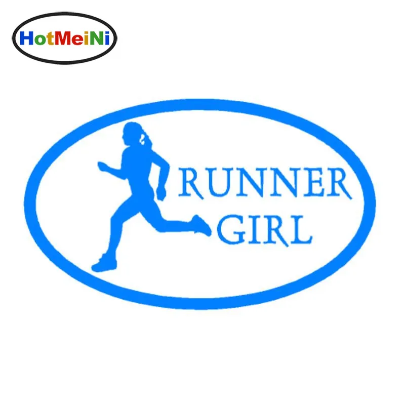 HotMeiNi Runner Girl Lady Marathon Run Fun Автомобильная наклейка светоотражающая для автомобиля