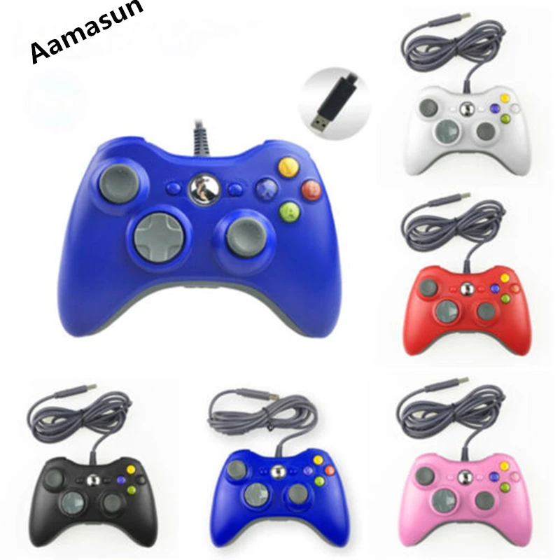 Данных лягушка USB проводной геймпад для Xbox 360 контроллер Джойстик для официальный Microsoft PC контроллер для Windows 7 8 10