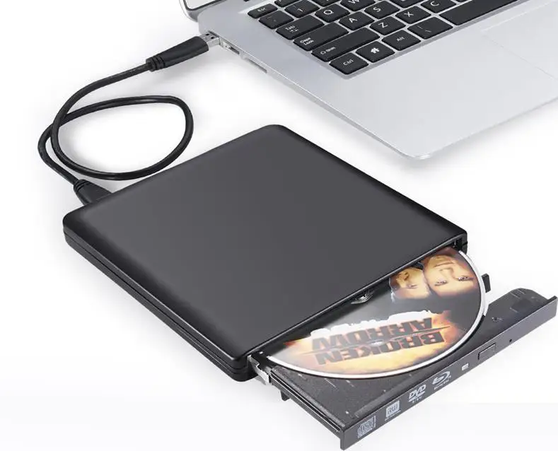 Black YiYaYo USB 3,0 Bluray Привод BD rom плеер DVD/CD RW горелки Внешний Оптический привод для ноутбука ноутбук ПК Windows 10 - Цвет: Black
