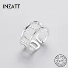Женское минималистичное кольцо INZATT, блестящее геометрическое кольцо из серебра 925 пробы, вечерние ювелирные украшения на день рождения