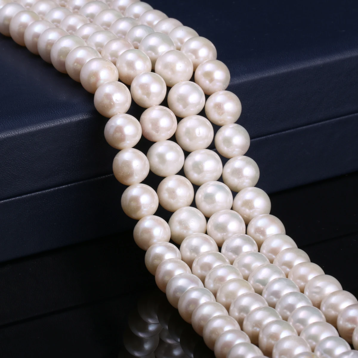 

Natural Freshwater Cultured Pearls Beads Round 100% Natural Pearls for Jewelry Making Necklace Bracelet 14 Inches Size 11-12mm