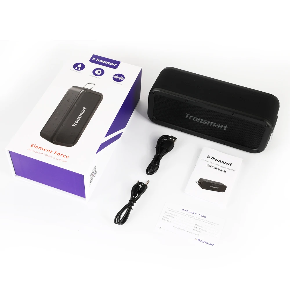 Black Speaker Tronsmart Force Bluetooth динамик 40 Вт Bluetooth Колонка IPX7 водонепроницаемый Bluetooth 5,0 портативный динамик с NFC, функция TWS - Цвет: Black Speaker