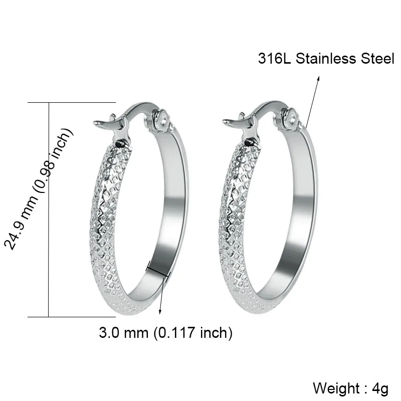 1354 Silver Серебряные/Золотые круглые серьги без никеля, ювелирные изделия из нержавеющей стали для женщин, женские золотые серьги-кольца, свадебные аксессуары - Окраска металла: 1354 Silver
