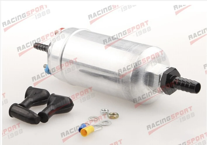 

Top Quality External Fuel Pump 044 For Bosch+1/2" Inlet 3/8"Outlet Barb Black