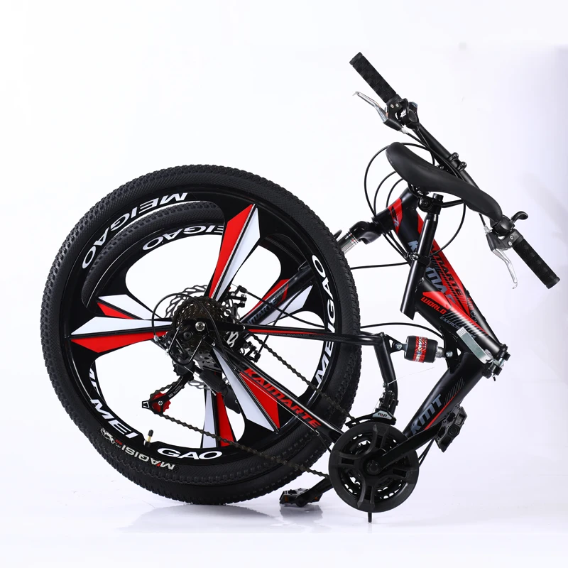 

21/24/27/30 speed folding mountain bike 24 and 26 inch bicycle double disc brakes cycling bicycle folding mountain bike