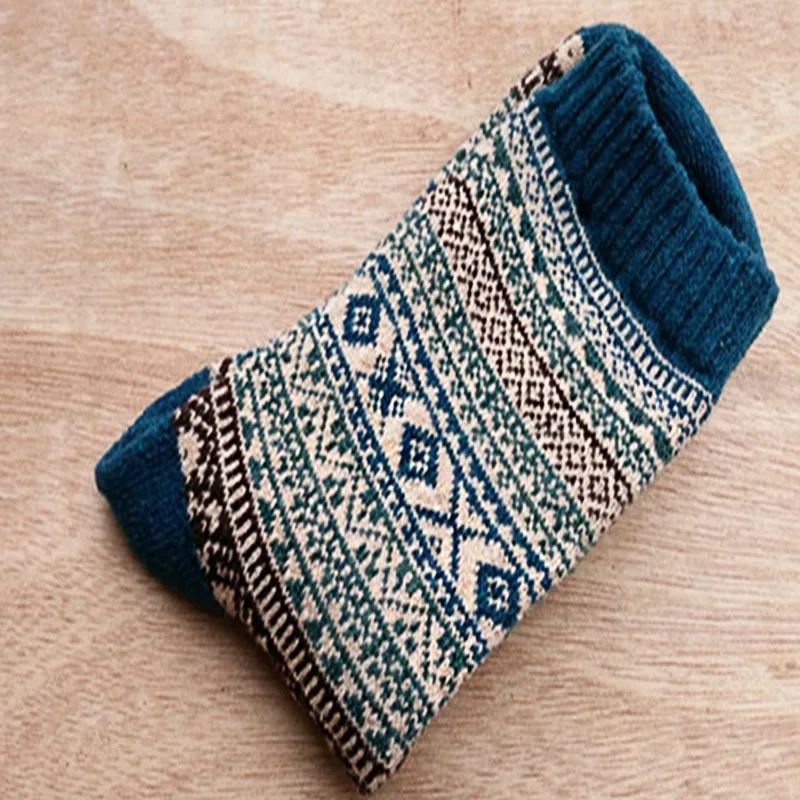 Осенне зимние мужские шерстяные счастливые длинные носки PEONFLY Смешные хлопковые