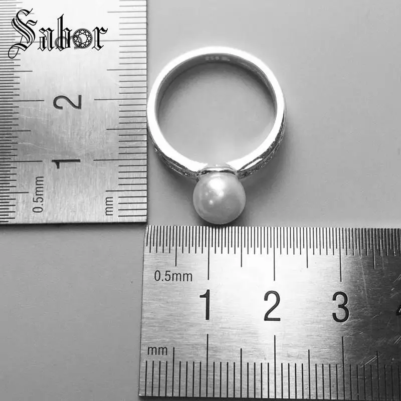 Белые жемчужные свадебные кольца вечности 925 серебряный цвет жемчуг Циркон