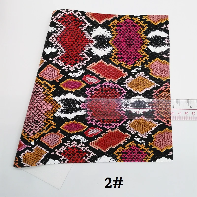 Glitterwishcome 21X29 см A4 размеры винил для луки печатные змея-питон кожа Fabirc искусственная кожа простыни Детские банты, GM291A - Цвет: 2