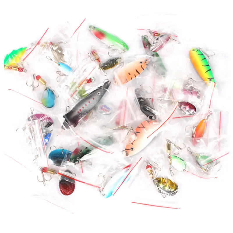 Рыболовная приманка 30 шт./лот Minnow/popper Spinner ложка металлическая искусственная iscas