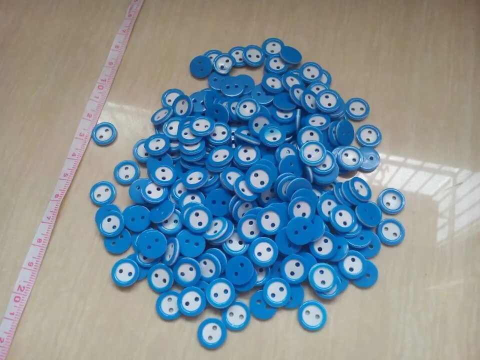 11 мм модные круглые пуговицы 2 отверстия синие для одежды футболки | Дом и сад