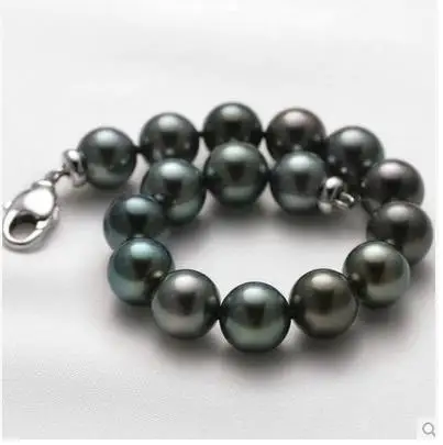 Браслет из серебра 925 пробы с натуральным жемчугом и жемчугом|eternity bracelet|tahitian pearl