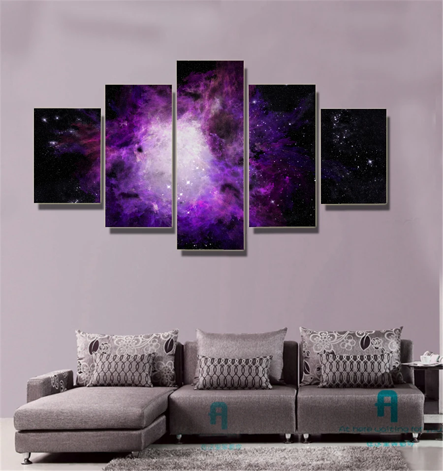 Magnificent sky Nordic Forest Posters And Prints Wall Pictures For Living Room Art Decoration | Дом и сад
