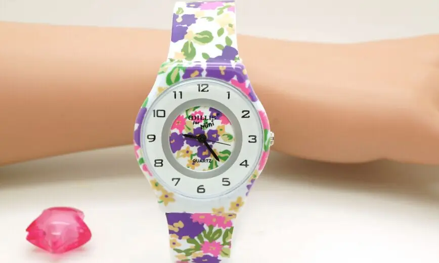 2016 женские часы с рисунком из мультфильма повседневные кварцевые цветами модный