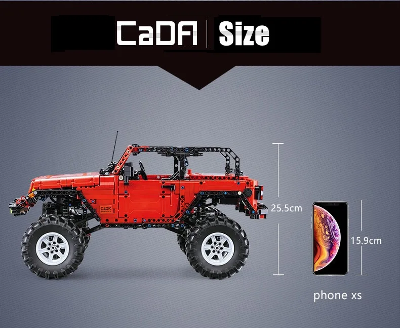 RC пульт дистанционного управления внедорожник Jeep Wrangler автомобиль новая техника серии строительные блоки набор мальчиков подарки C61006 1941 шт