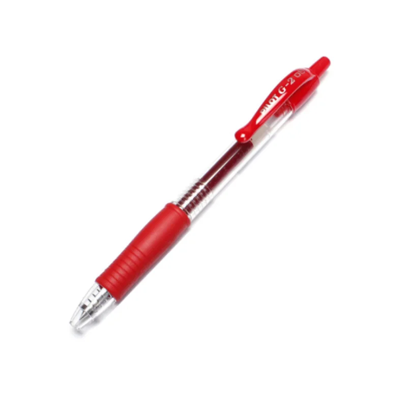 1 Red Pen Pilot G2 07 05 bls-g2, выдвижные гелевые шариковые ручки премиум класса, тонкие Pt 0,7 мм, очень тонкие 0,5 мм - Цвет: 1 Red Pen