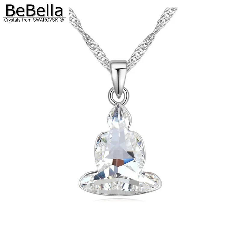 Ожерелье с подвеской и кристаллами BeBella из австрийских кристаллов Swarovski для женщин в подарок - Окраска металла: Crystal