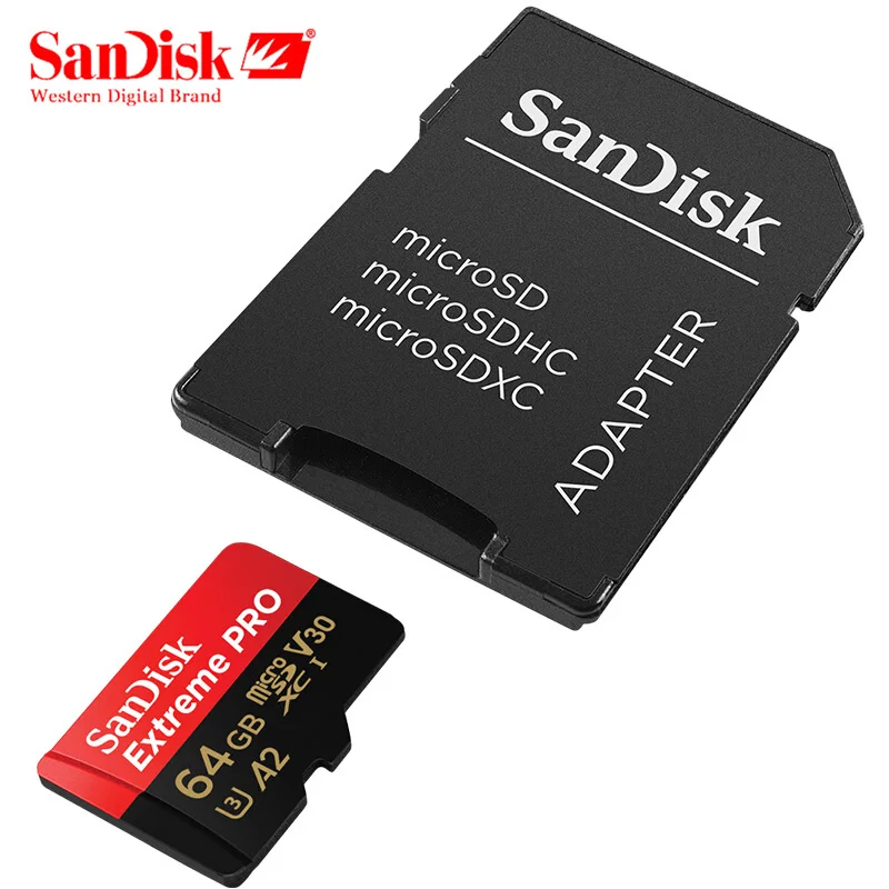 SanDisk Extreme PRO Micro sd карта памяти 128 Гб 64 ГБ 32 A2 U3 V30 UHS 1 4K flash Microsd TF с SD адаптером|Карты