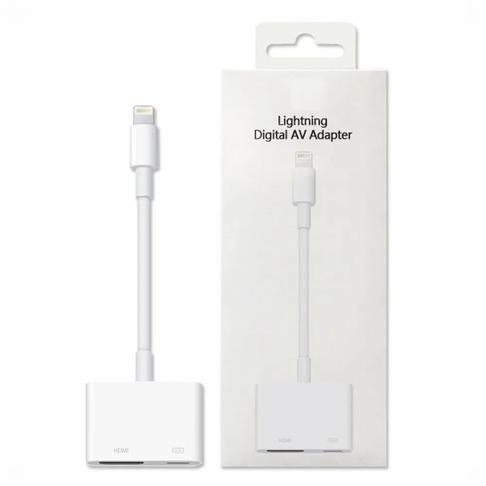 1 Piece White Lightning/HDMI Full HD аудио-видео кабель-адаптер av-конвертер для iPhone XS XR X 8 8P 7 7P 6 6S iPad iPod для ТВ HD tv дисплей - Цвет: 1 Piece White