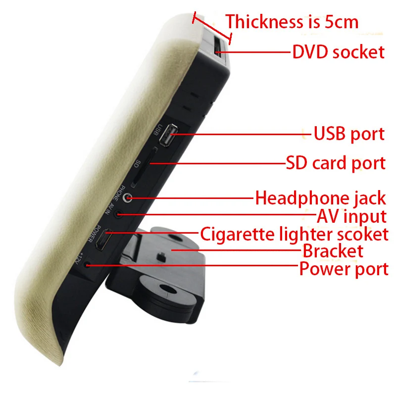 9 &quotсенсорный подголовник автомобиля DVD плеер HD экран 800*480 игра USB SD ИК передатчик