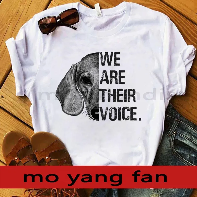 Новые футболка мы их голоса (такса). Человек T shirt. Забавного зверька