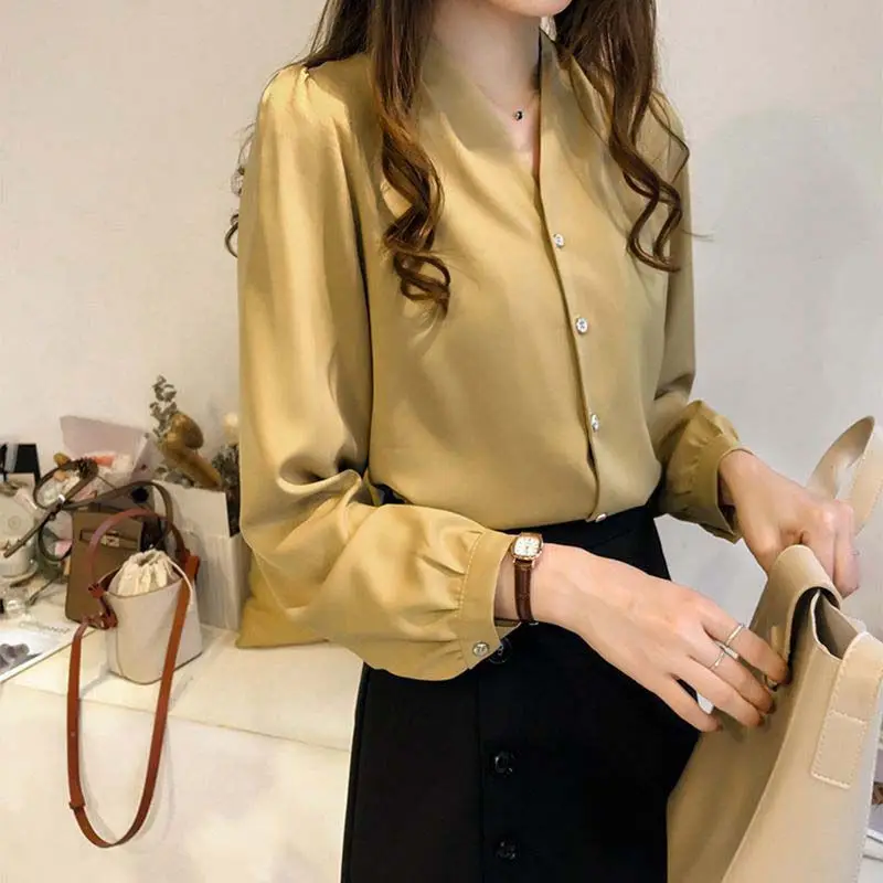 

Spring Autumn Blouses Blusas Women Long Sleeve Casual Tops Cotton Shirt Blouse
