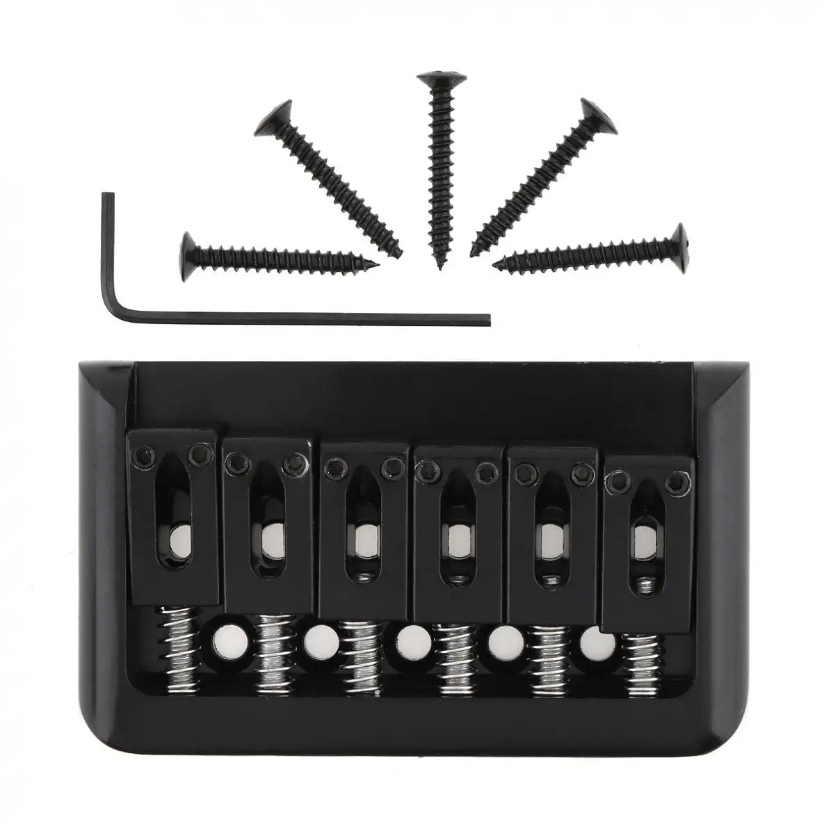 

6 String 75mm High Quality Professional Durable Zinc Alloy Edgefold Children Electric Guitar Tailpiece Bridge Saddles