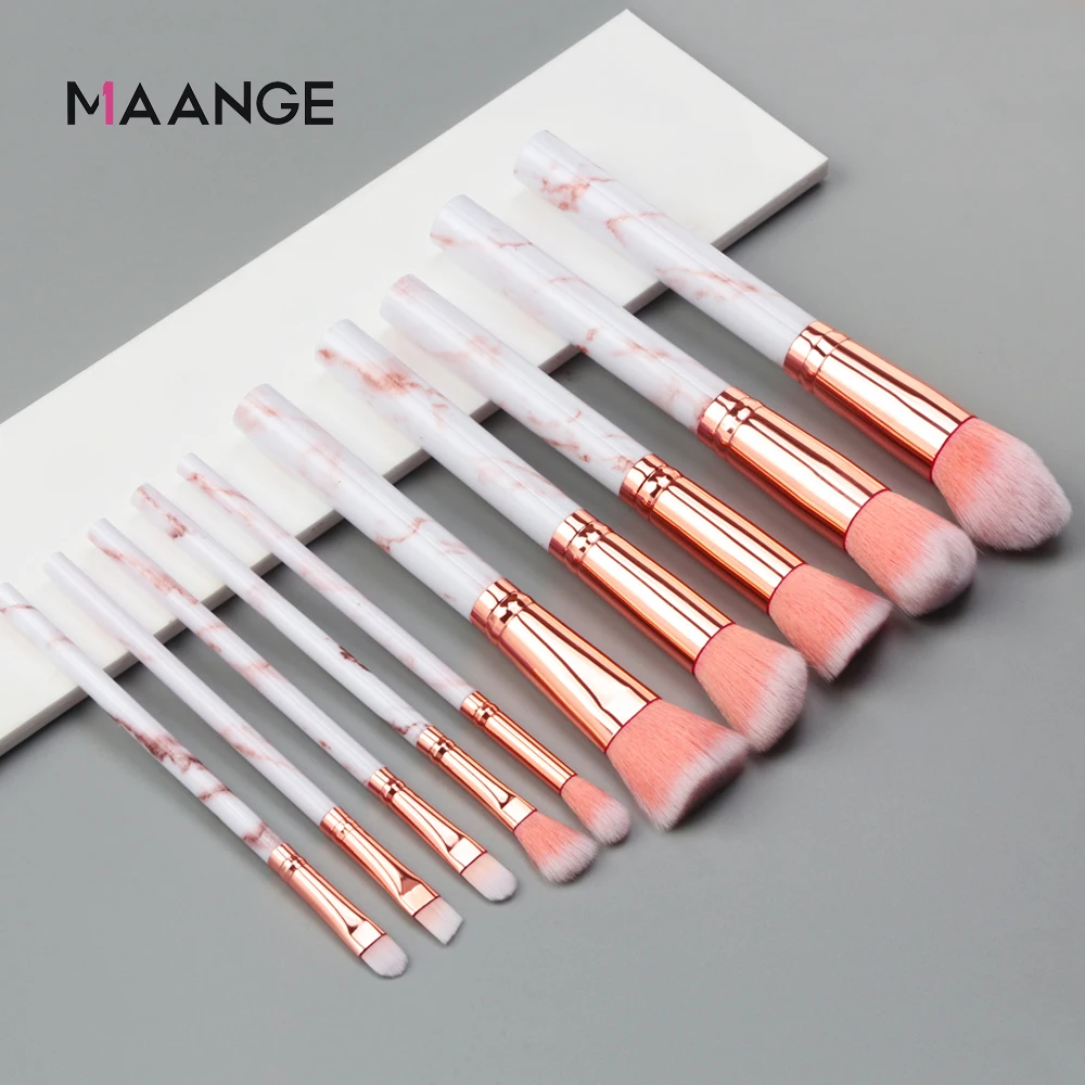 MAG5686-Pink 7/10 шт. кисти для макияжа многофункциональная косметика макияж, кисть для консилера, кисть теней Фонд кисти для макияжа Набор инструментов набор кисточек для макияжа бровей - Handle Color: MAG5686-Pink