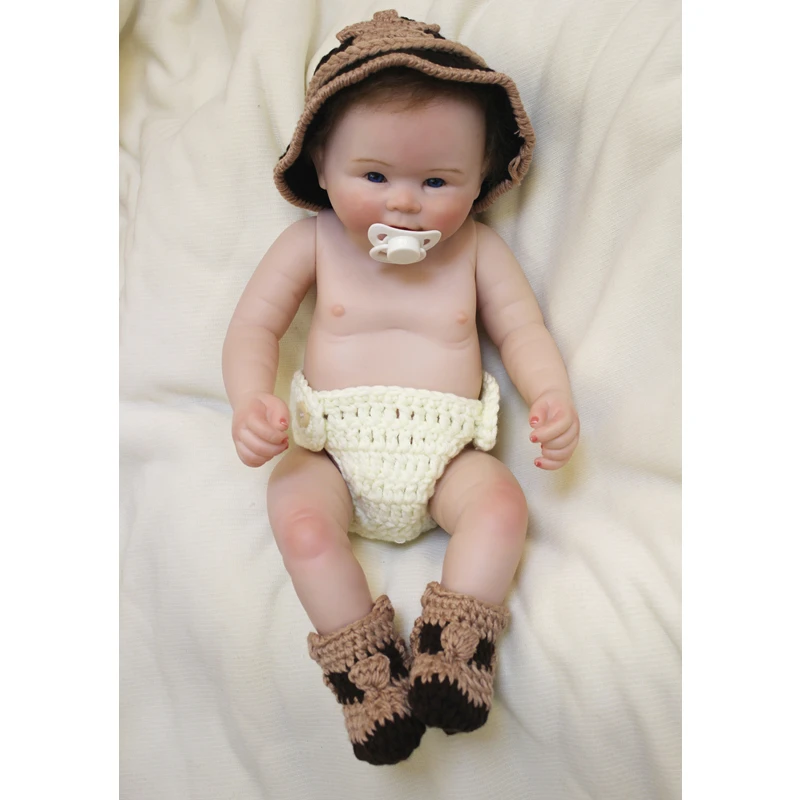 Настоящее касание 51 см полное тело силикона Reborn Baby Doll игрушки новорожденный мальчик кукла подарки на Рождество и день рождения подарок Bathe игрушка