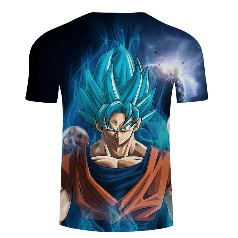 Dragon Ball Z Ultra инстинкт Гоку Супер Saiyan Для мужчин футболка 3D печатных летний Dragon Ball футболка смешные Для мужчин рубашка Азиатский размеры S-6XL