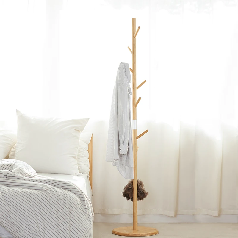 Бамбуковая Вешалка ZEN'S 7 крючков Hat Rack Entryway