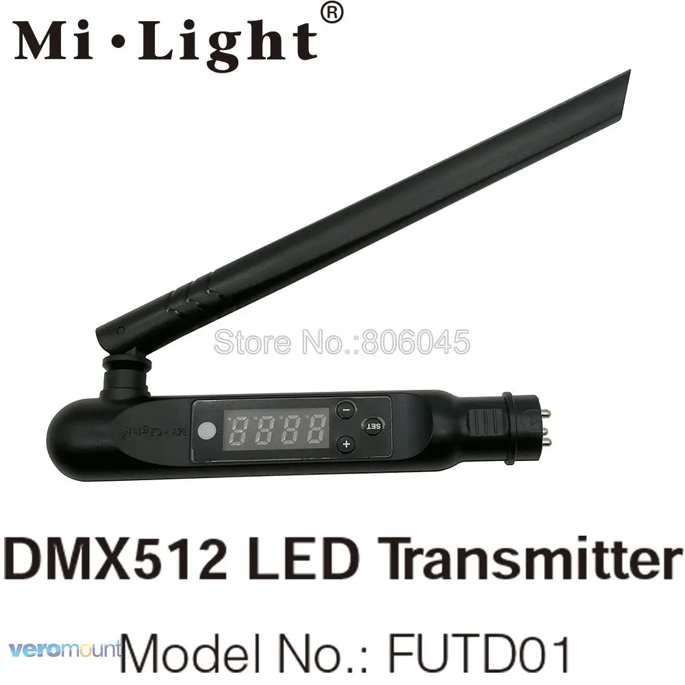 Milight FUTD01 DMX 512 светодиодный передатчик 2,4G беспроводной 3Pin XLR DMX512 приемник адаптер для дискотеки светодиодный прожектор