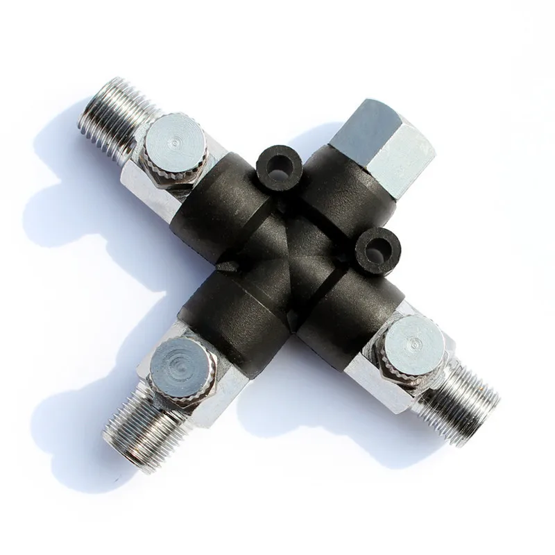 ABEST шланг для аэрографа трехходовой штуцер воздушного распылителя 1/8 дюйма с