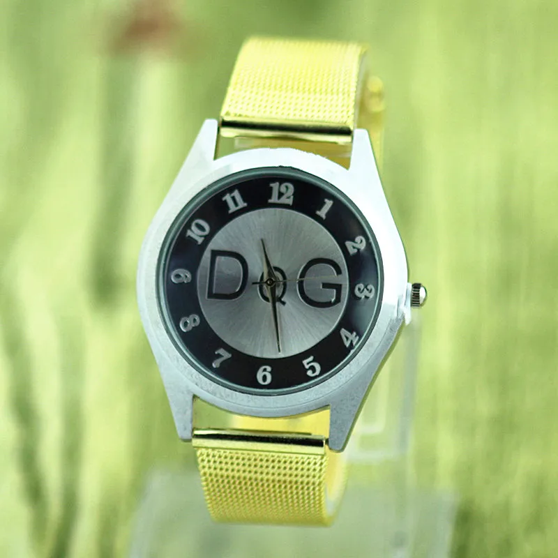 Reloj mujer новый бренд DQG роскошные металлические сетчатые повседневные кварцевые