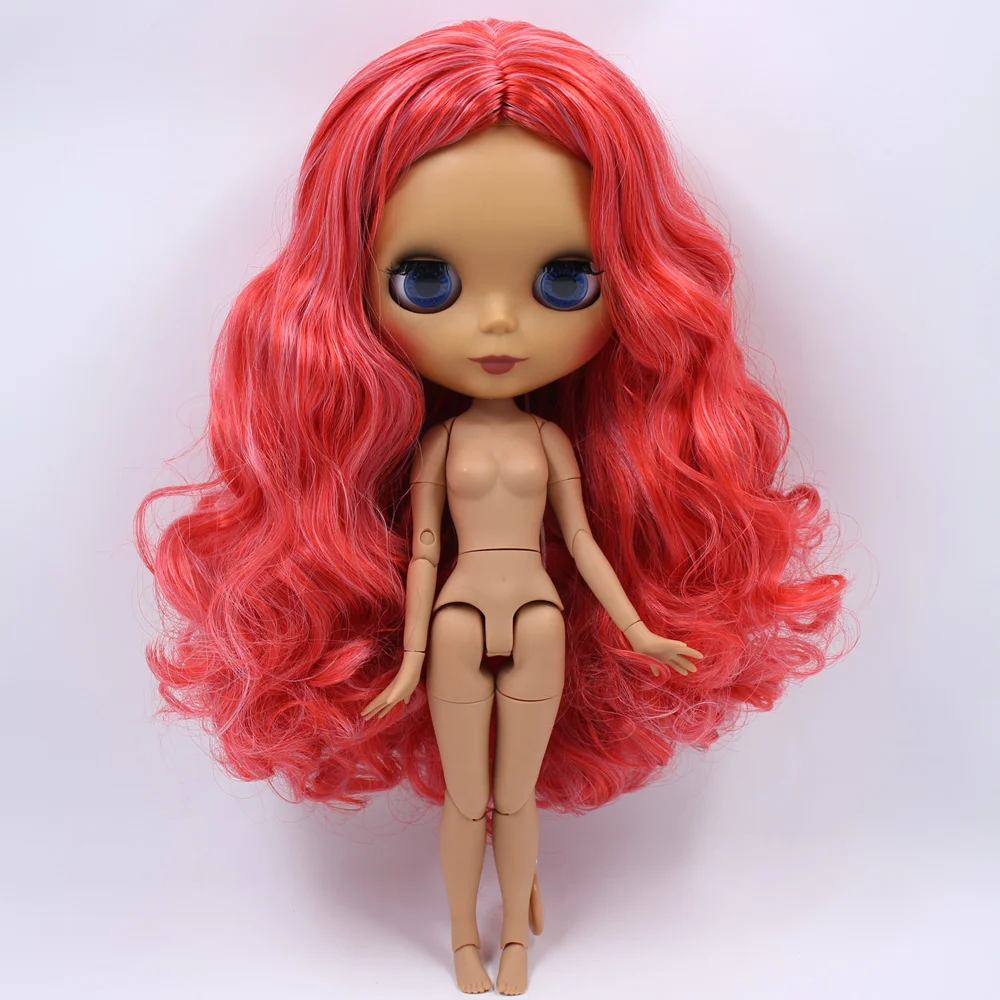 ICY Nude Blyth изготовленная на заказ кукла No. BL1063/1061 красные смешанные волосы 1/6 bjd, pullip, licca, jerryberry