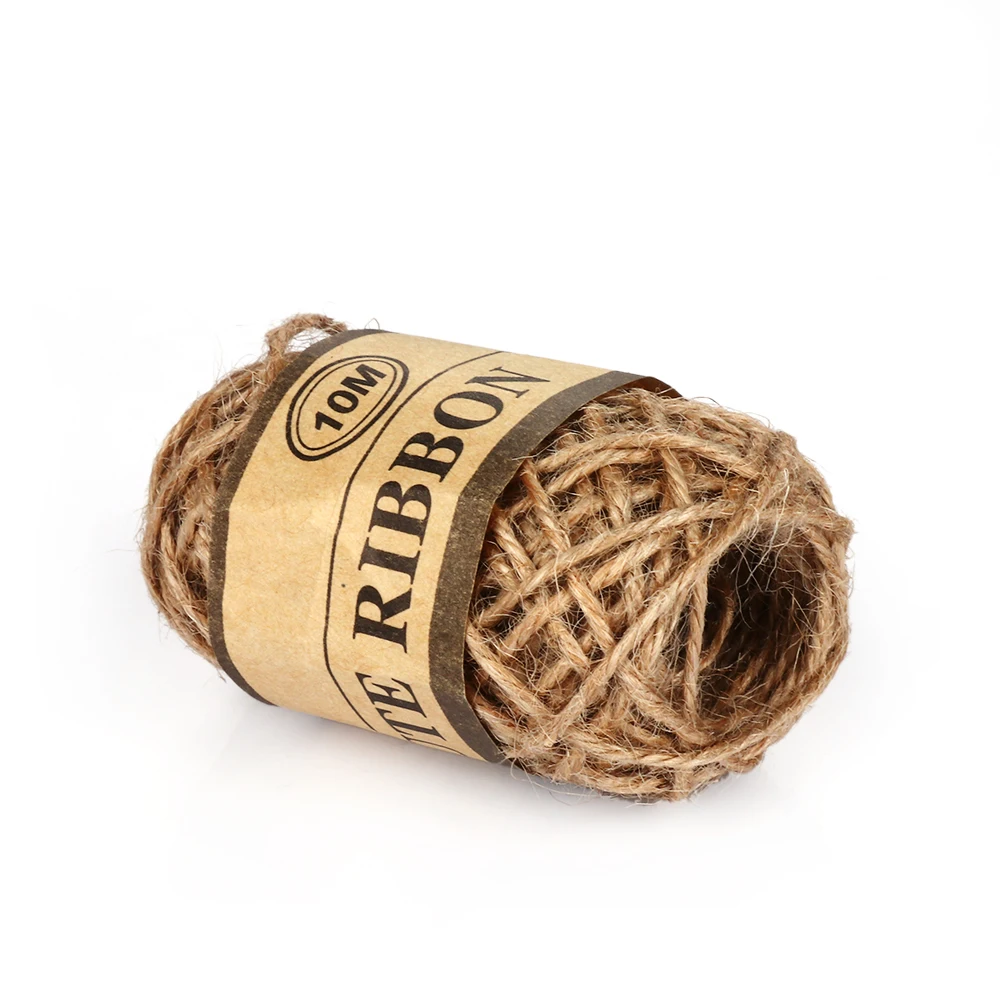 10m/Roll Natural Cords Woven Hemp Rope Handmade Brown Jute Wedding Home Accessories Decorative Twine String Gardening Cord | Дом и сад