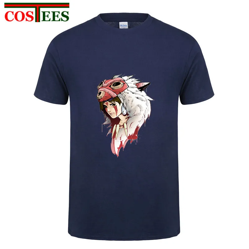 Мужская футболка с изображением волка из японского аниме героев мультфильма