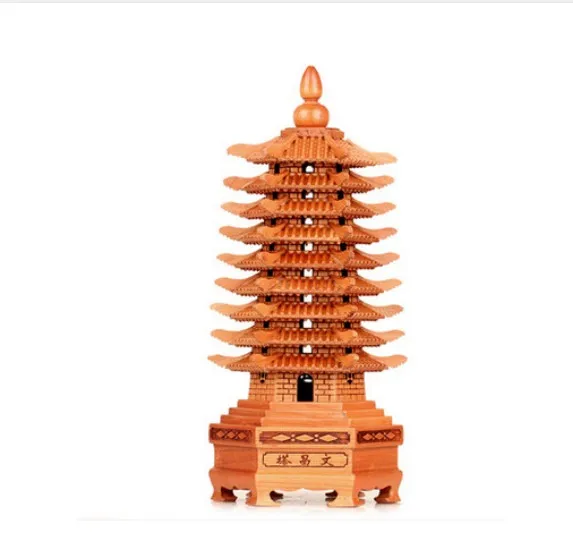 YM 309 Nine layer tower of Wenchang украшения из натурального дерева 9 этажная пагода | Дом и сад