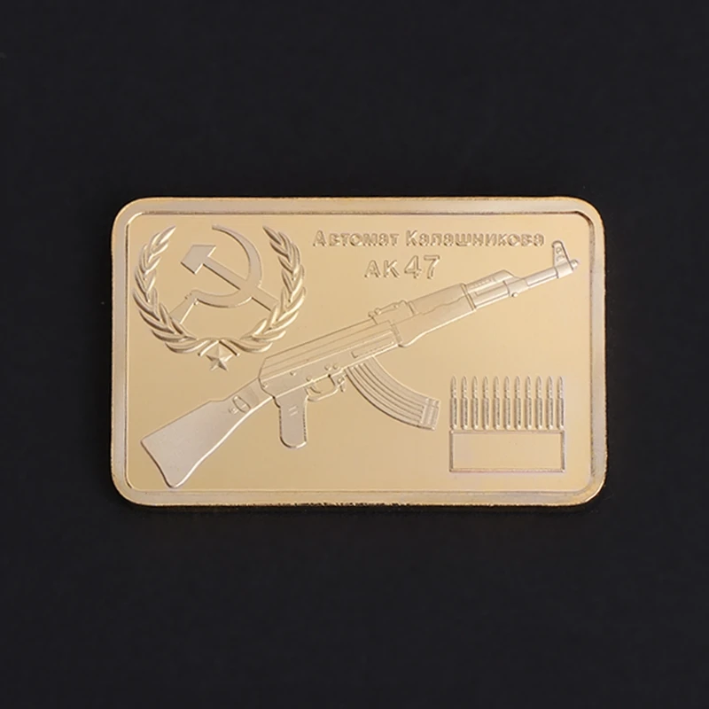 Commemorative Coin Tacticle AK 47 Golden Square Collection Arts Gifts Souvenir | Дом и сад
