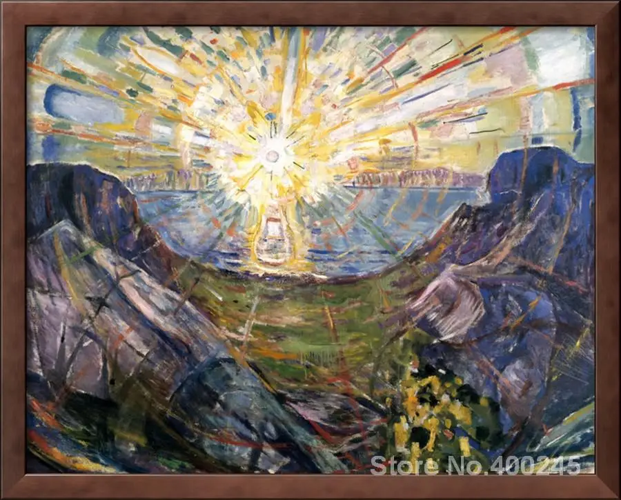 The Sun Edvard Munch живопись современное искусство ручная роспись высокое качество|art