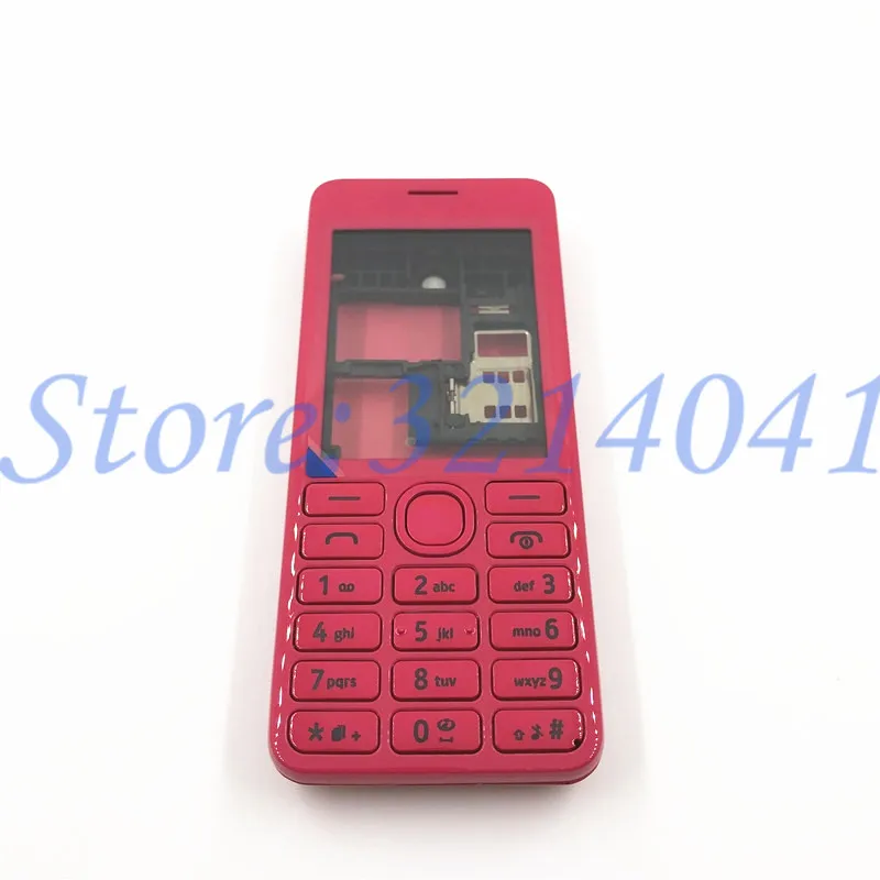 Хорошее качество,, для Nokia Asha 206 2060, Крышка корпуса, дверная рама+ задняя крышка батареи+ клавиатура+ логотип