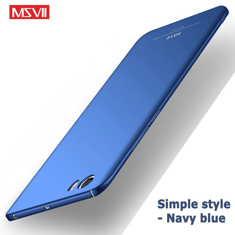 Simple navy blue Xiaomi mi 5 Чехол Msvii для Xiaomi mi 5 mi 5S mi 5x Pro Чехол Xio mi 5X mi A1 тонкий ПК чехол для Xiaomi mi A1 5 X mi 5 s Чехол s - Цвет: Simple navy blue