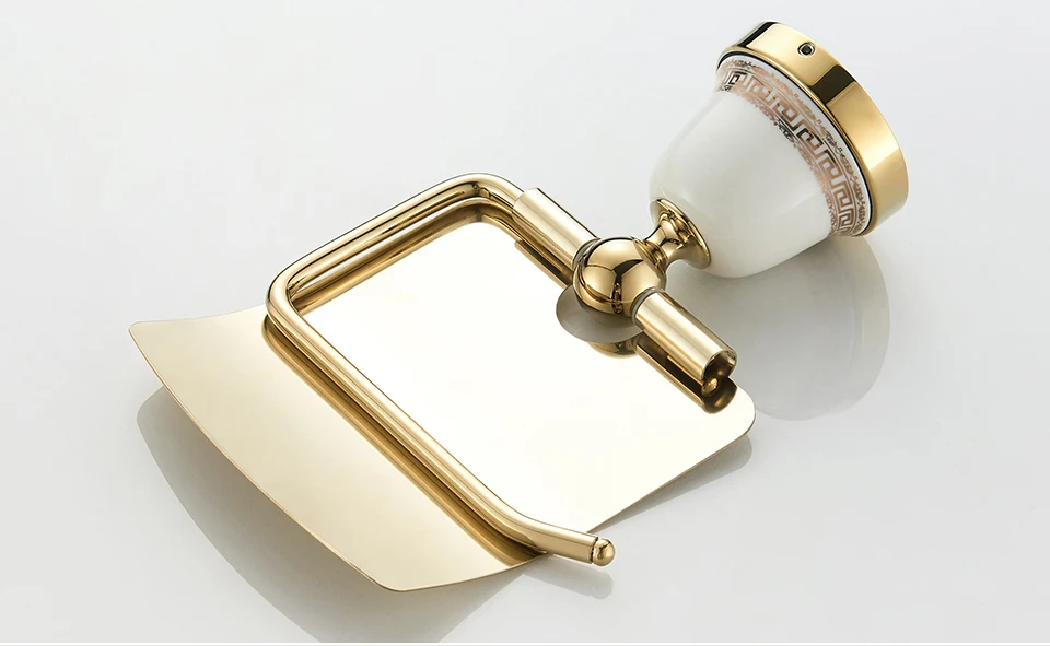 LEDEME Toilet Paper Holder Ceramic Heavy Duty Suction Wall Mount Toilet Tissue Paper Holder Bathroom Roll Paper Holder L3603G