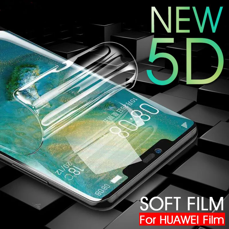 Мягкая Гидрогелевая пленка для huawei mate 20 Pro 10 9 Защитная экрана 5D RS (не закаленное