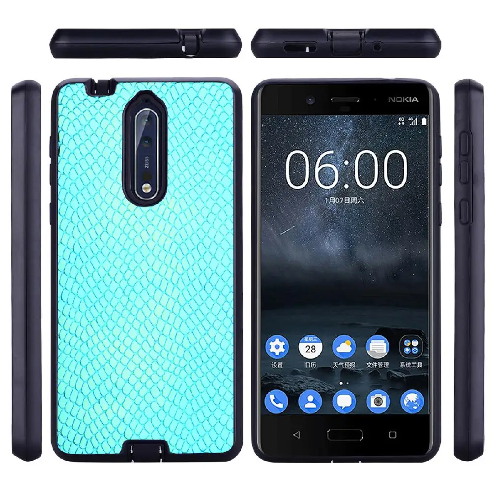 Kuulee для Nokia 8 роскошный блестящий Блестящий чехол Гибридный PC силиконовый