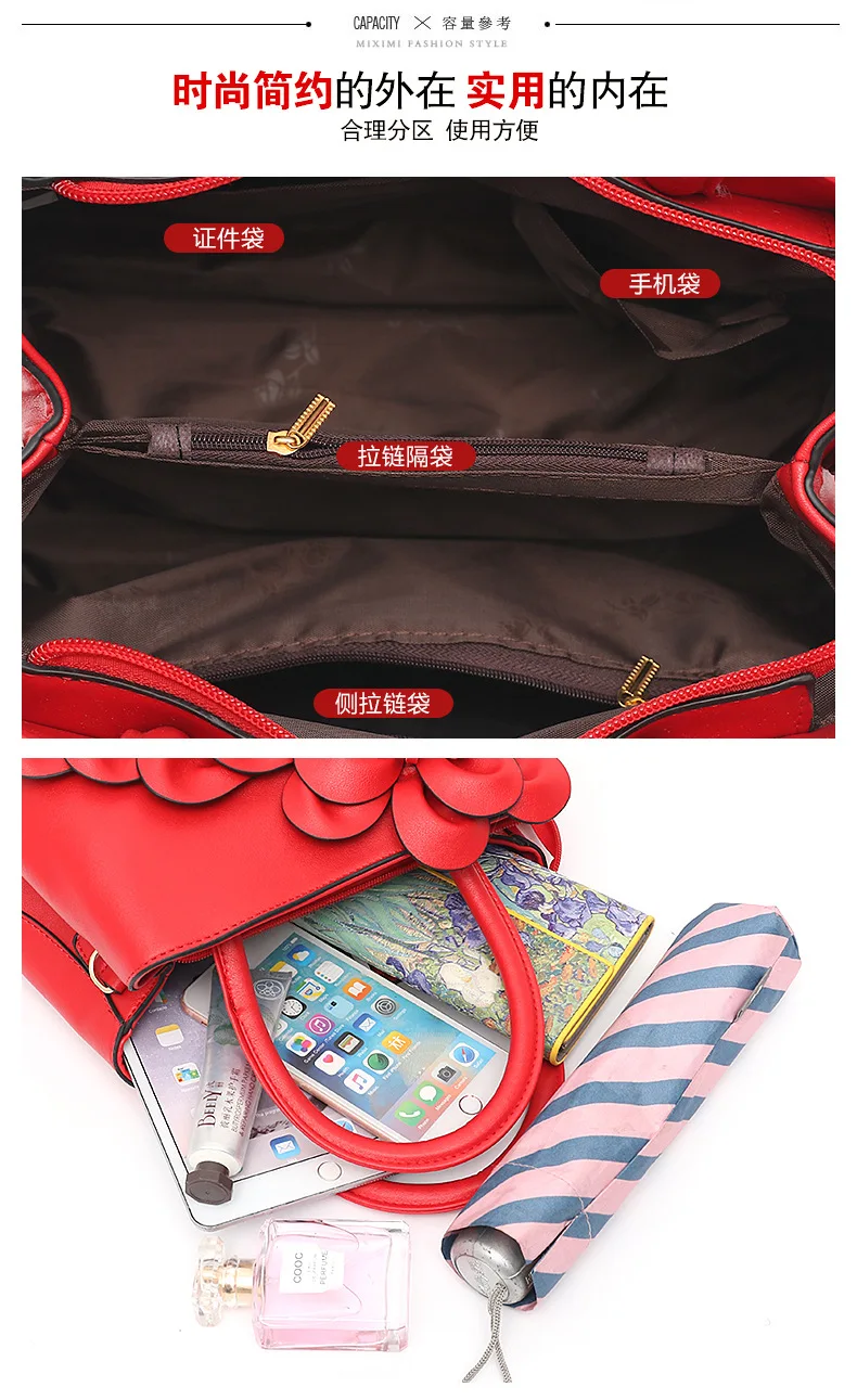 Модные женские кожаные сумки с цветами, роскошная сумка-тоут, сумки через плечо для женщин, женские сумки, дизайнерские сумки для женщин