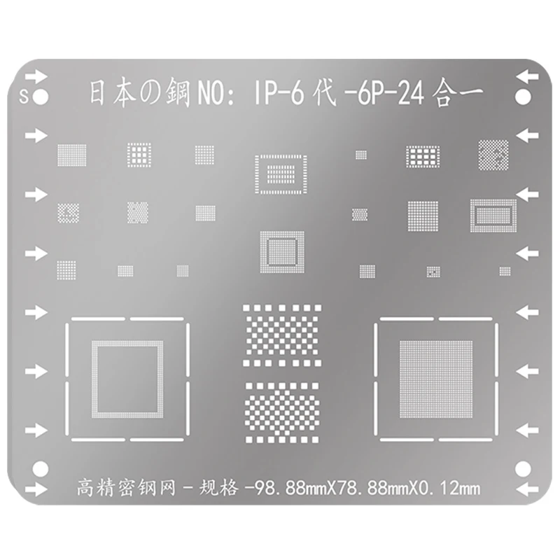 WL BGA Stencil for iPhone 8 8P 7 7P 6S 6SP 6 6P Motherboard IC Chip Reballing Kit | Инструменты
