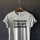 2019 женская рубашка Stevie NicksT, рубашка Fleetwood Mac, рубашка Stevie Nicks Is My Godmother, графическая рубашка
